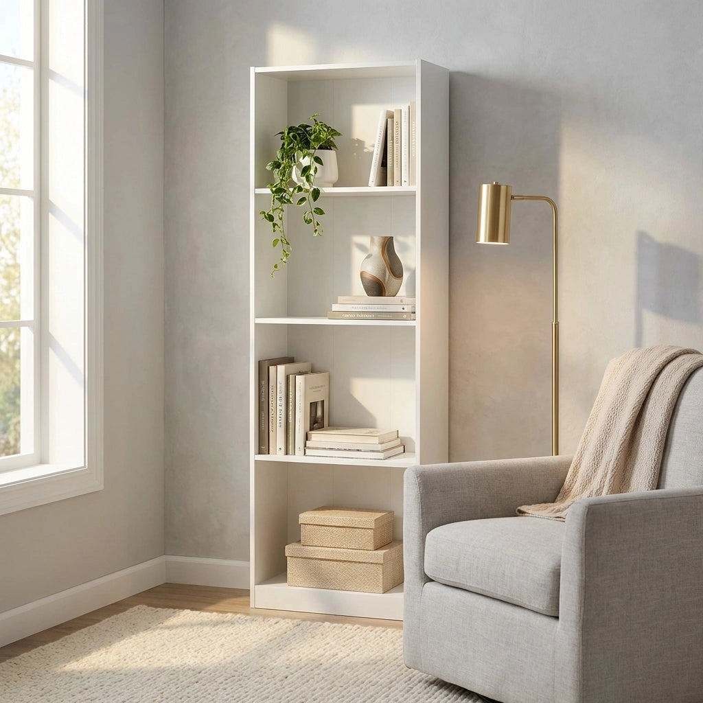 Libreria 4 piani in Legno Composito cm 58x25x165 - ANDY