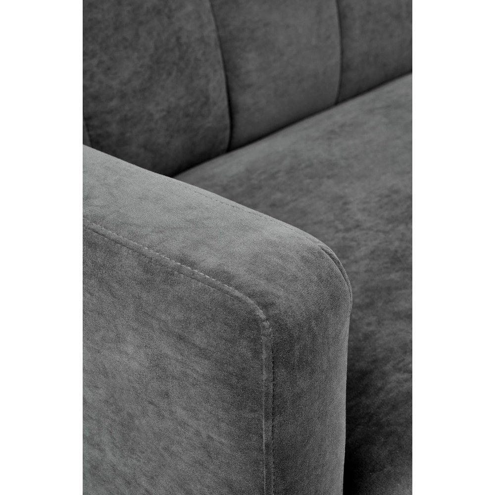 Divano letto tessuto grigio Issyk 198x86x81h