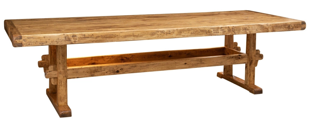 Biscottini TAVOLO COUNTRY IN LEGNO MASSELLO DI TIGLIO FINITURA NATURALE rettangolare