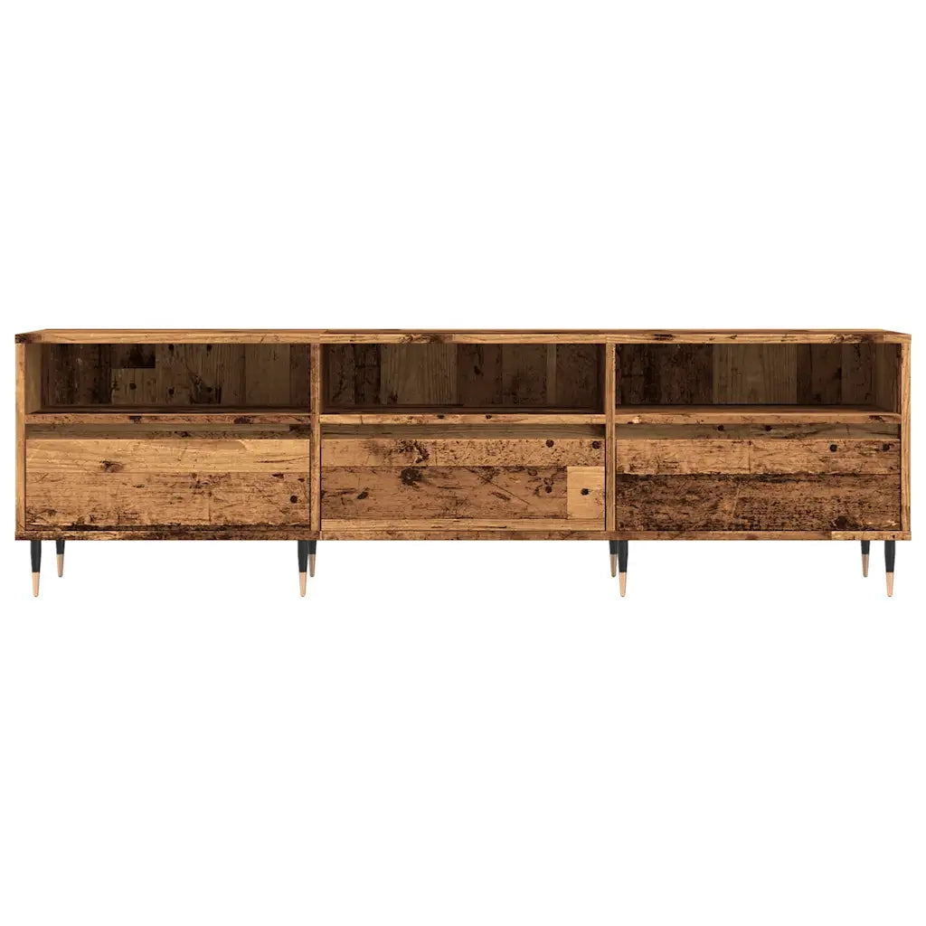 Mobile porta TV in legno massello con ampio vano contenitore 150 x 30 x 44 cm stile moderno legno composito marrone 02_0051066