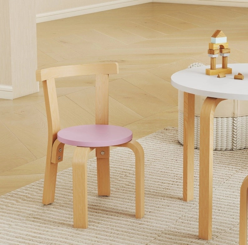 Set tavolo e sedie per bambini 60x60x50 cm in legno multicolore 5 pezzi