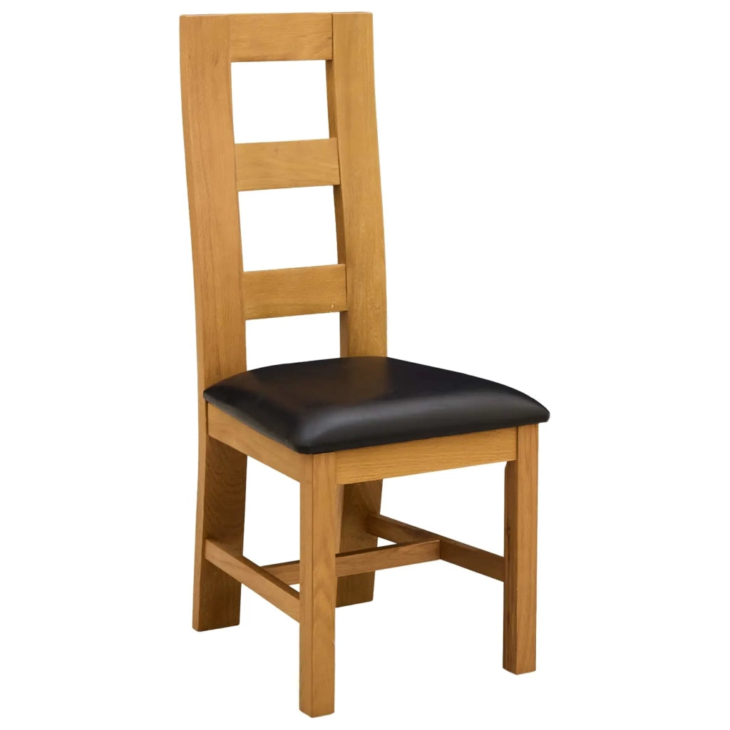 Set da pranzo 7 pz Nero Legno di Quercia Massello 3430267
