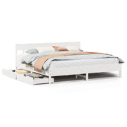 Letto matrimoniale | Letto per adulti | Letto senza Materasso Bianco 180x200 cm Legno Massello di Pino