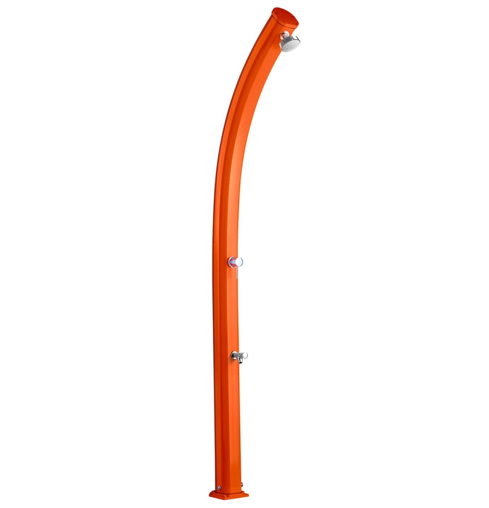 Doccia Solare da Giardino 25L Miscelatore e Lavapiedi Arkema Jolly Arancio