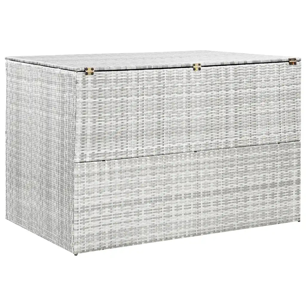 Baule da Giardino Grigio Chiaro 150x100x100 cm in Polyrattan 315512