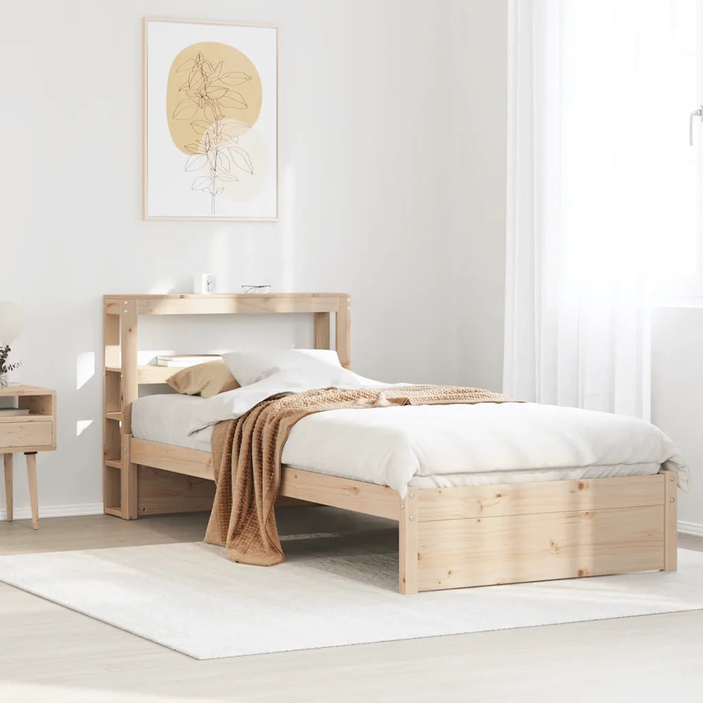 Giroletto con Testiera 75x190 cm in Legno Massello di Pino