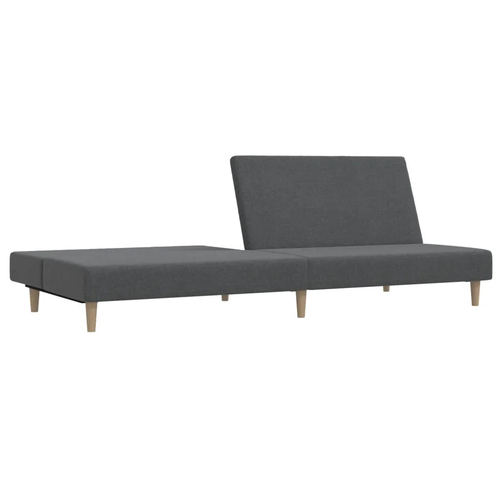 Divano Letto a 2 Posti Grigio Chiaro in Tessuto 375723