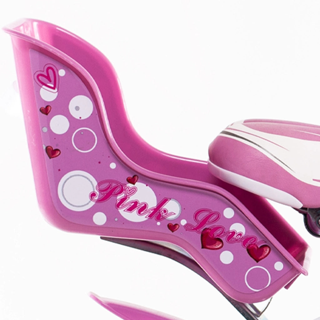 SCH PINK LOVE 12", bicicletta per bambini, adatta a bambini tra i 3 e i 5 anni, per altezza tra 85 e 105 cm, cestino, ca