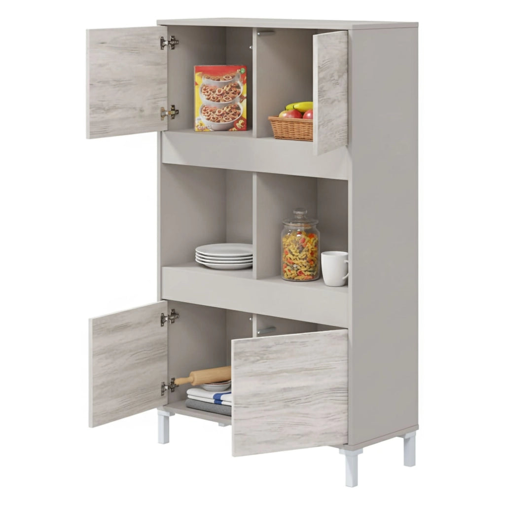 Madia Mezzate, Credenza Cassetti, 78x33x134h cm Beige