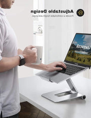 Supporto da tavolo per laptop adattabile - Elevatore ergonomico per notebook da 10"~17" - Modello LAMICALL - Colorazione Argento