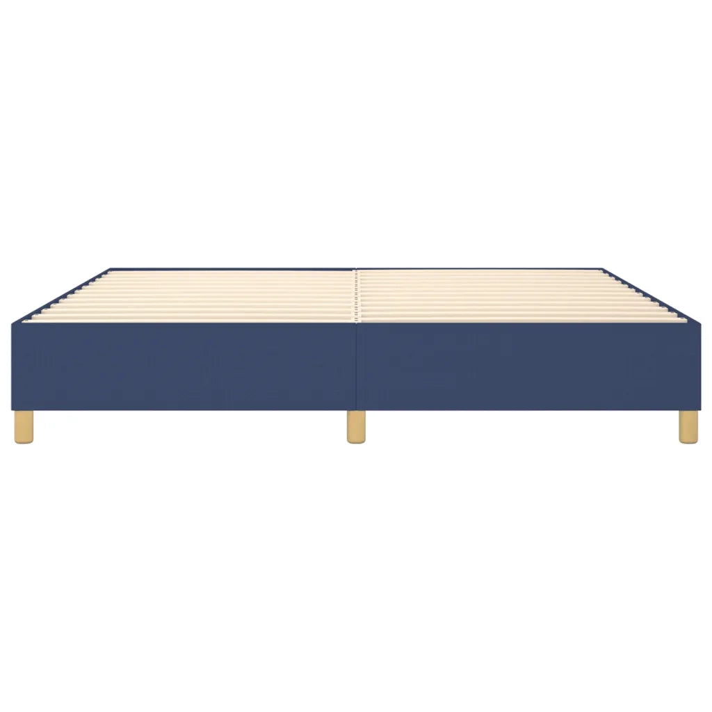 Struttura Letto a Rete a Molle Blu 200x200 cm in Tessuto 3120991