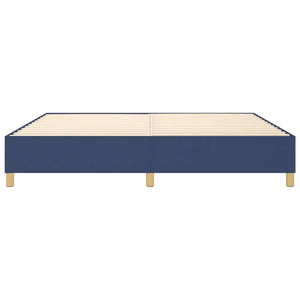 Struttura Letto a Rete a Molle Blu 200x200 cm in Tessuto 3120991