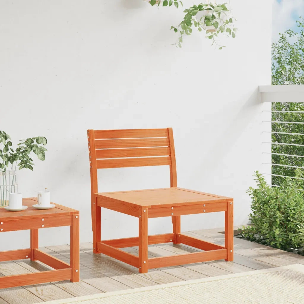 Divano da Giardino Marrone Cera in Legno Massello Pino 844671