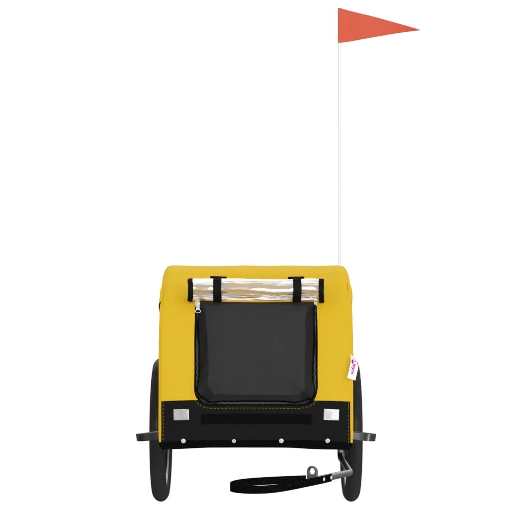Rimorchio da Bici per Animali Giallo e Nero Oxford e Ferro CFW1285080