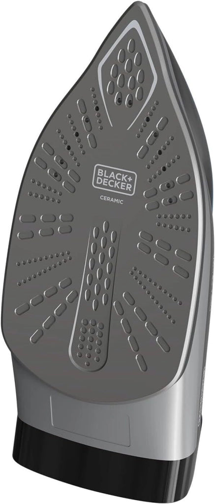 Black+decker BXSS2401E Ferro da stiro con caldaia 2400W vapore continuo 200g-min serbatoio 1.5L piastra ceramica colore Nero