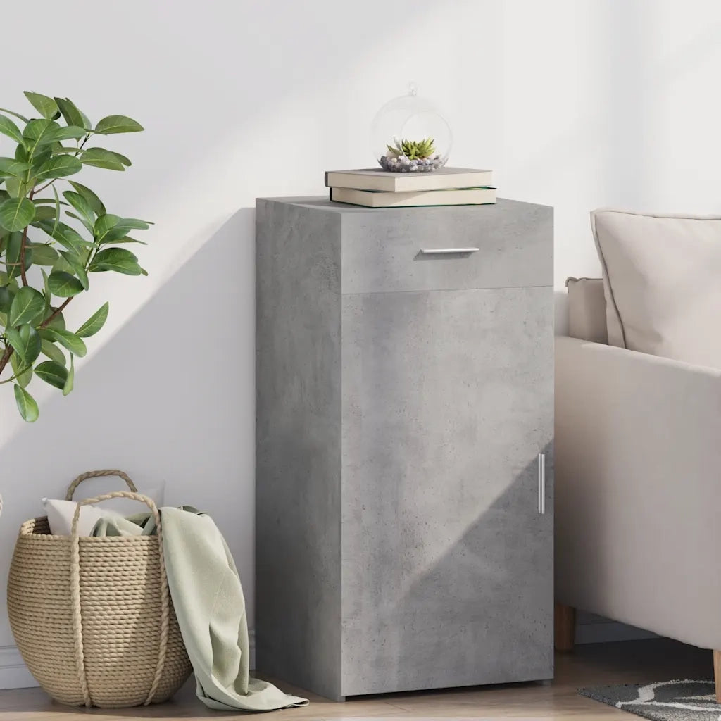 Credenza Grigio Cemento 45x42,5x93 cm in Legno Multistrato 846288