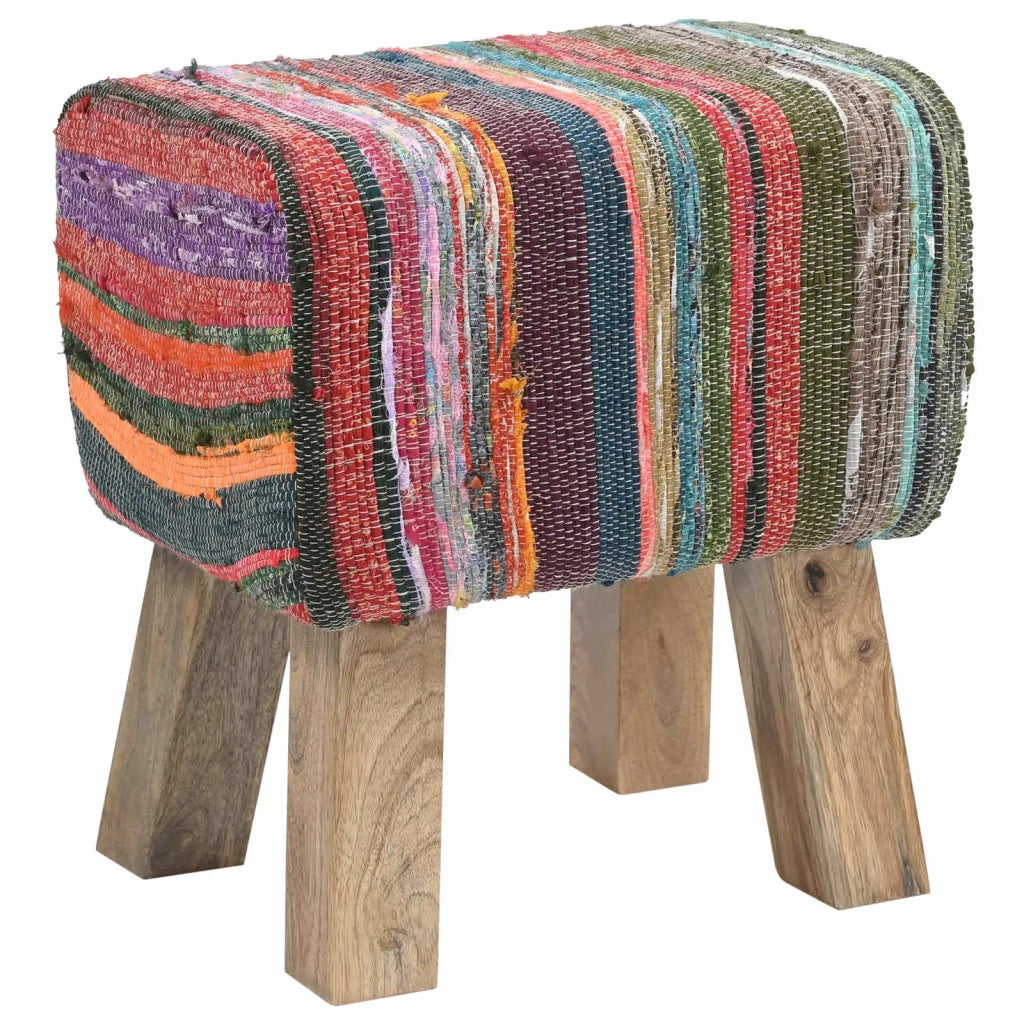 panchina 40 x 30 x 45 cm Pelle Vera Multicolore 42042103
