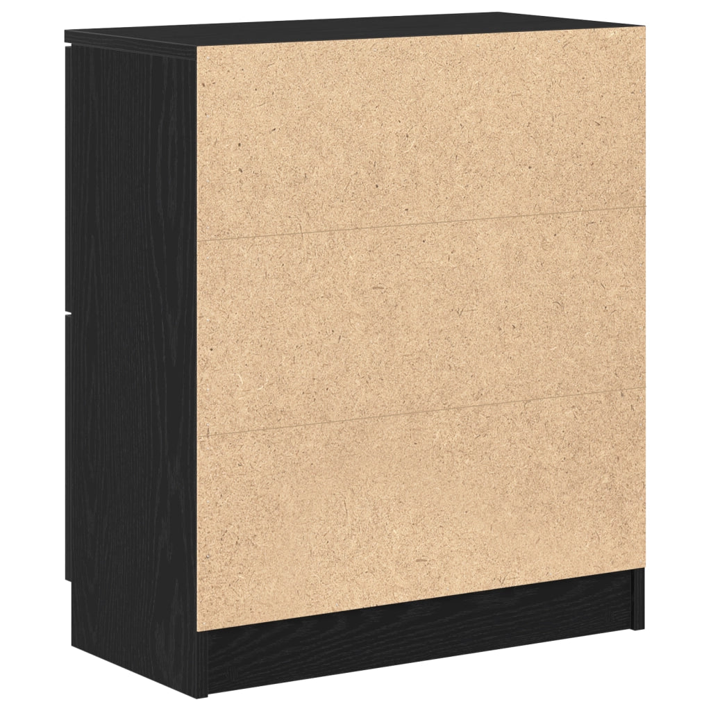 Sideboard in Faggio Nero - 60 x 30 x 70 cm - Realizzato in Legno Ingegnerizzato