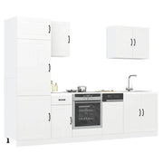 Set Mobili da Cucina 7 pz Lucca Bianco Legno Multistrato 3314771