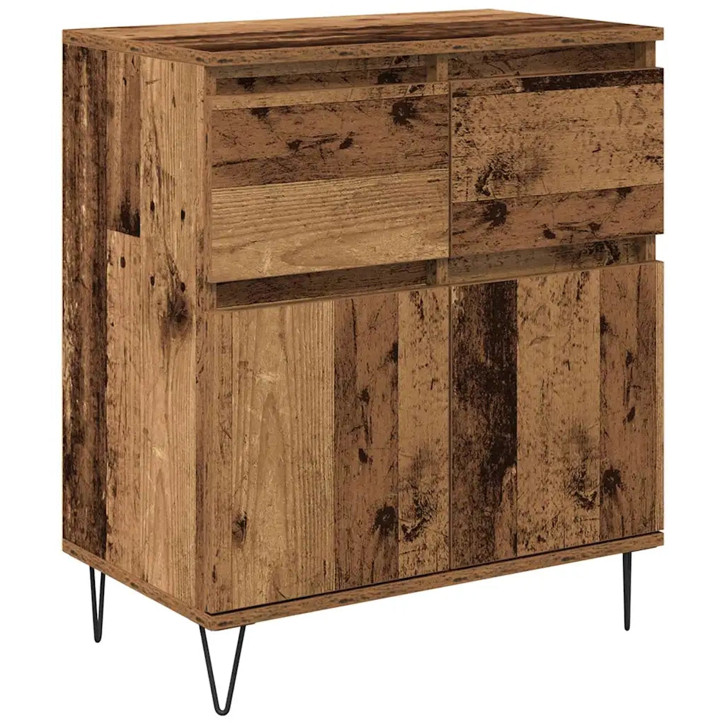 Credenza con Cassetto-Buffet-Armadio da cucina Legno vecchio 60 x 35 x 70 cm 717444
