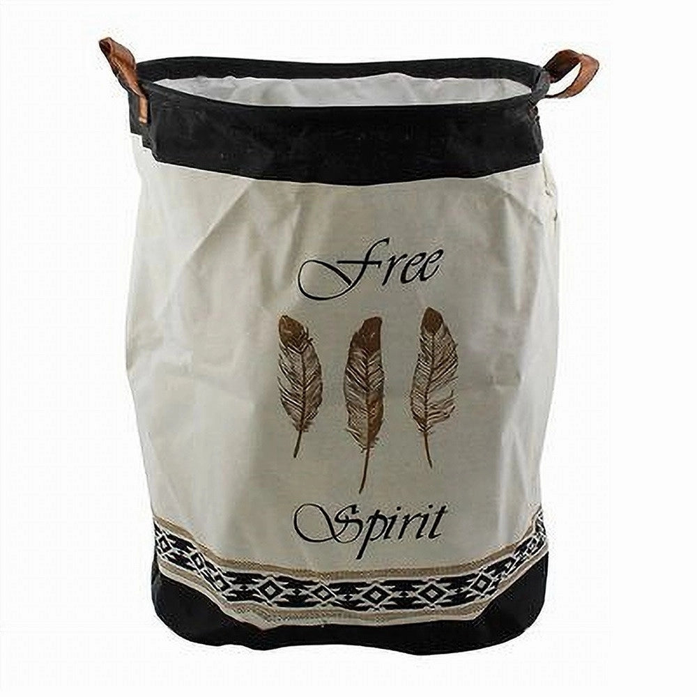 Trade Shop - Cesto Porta Biancheria Per Vestiti Sporchi Pieghevole Free Spirit 40x50cm 10475 -