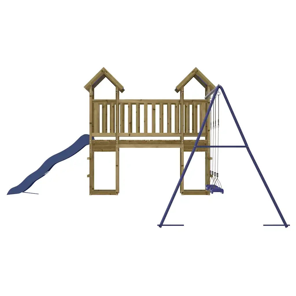 Set da Gioco da Esterno in Legno di Pino Impregnato