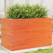 Fioriera Giardino-Vaso da Esterno-Contenitore per Piante Marrone Cera 110x60x68,5 Legno Massello Pino
