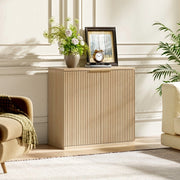 Credenza Moderna con Ante Pieghevoli ¨C MINIMAL ¨C Rovere Chiaro, 60x30x70 cm