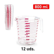 Caraffa Brocca Graduata in Plastica Trasparente 800 ml