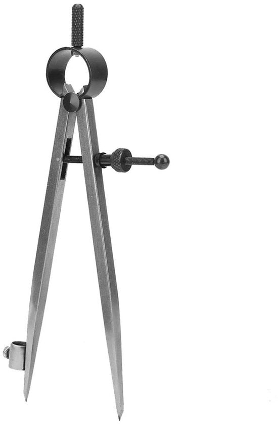 Compasso metallico compattibile - Onde portatile - Strumento di precisione - Costruito in acciaio di carbonio - Leggero - Adatto per lavori di metallo - Compasso da disegno