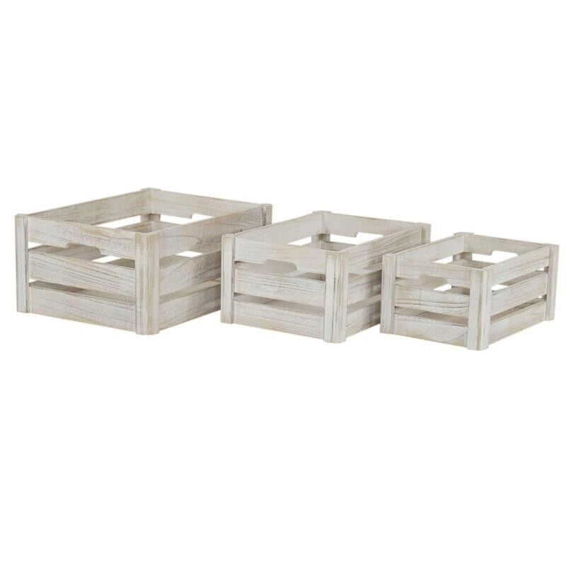 SET DI 3 CASSETTE IN LEGNO VIVIANE PORTA OGGETTI