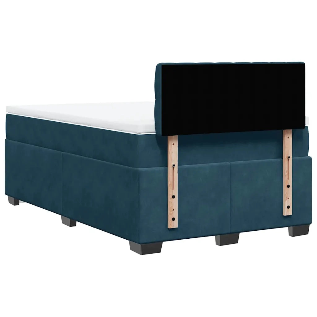 Giroletto a Molle con Materasso Blu Scuro 120x190 cm in Velluto 3286268