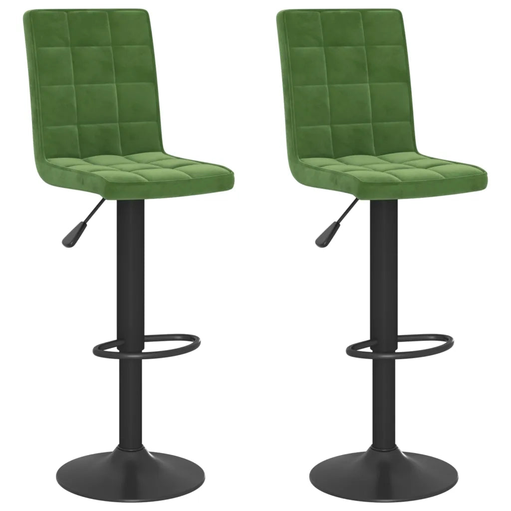 vidaXL Sgabelli da Bar 2 pz Verde Scuro in Velluto