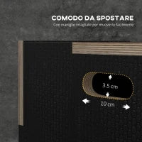 Box Jump Pliometrico a 3 Altezze in Legno Antiscivolo, 76-61-51cm, Nero