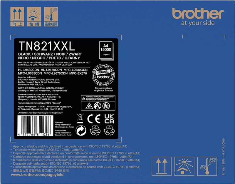 Brother TN-821XXLBK cartuccia toner 1 pz Originale Nero