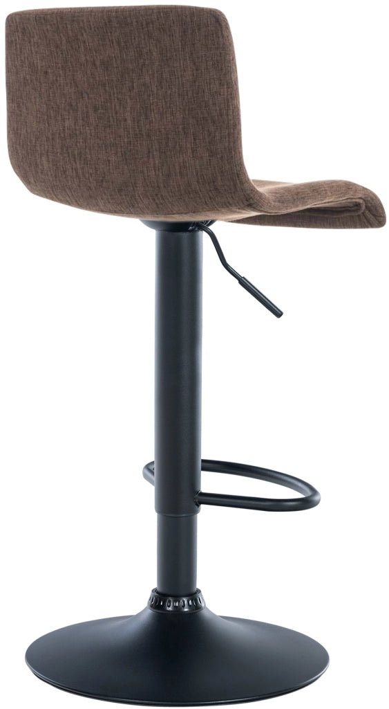 Sgabello HOVER in tessuto marrone,Metallo nero opaco