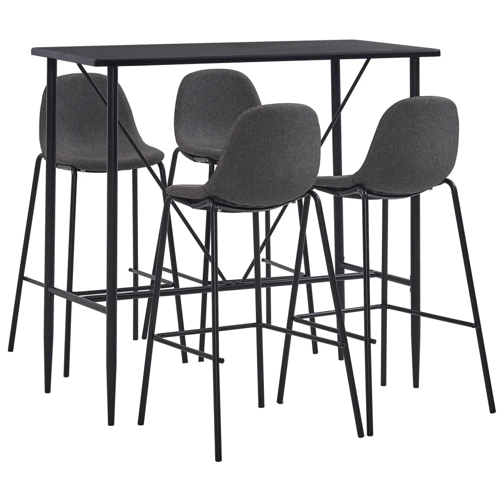 Set da Bar 5 pz in Tessuto Grigio Scurocod mxl 120223