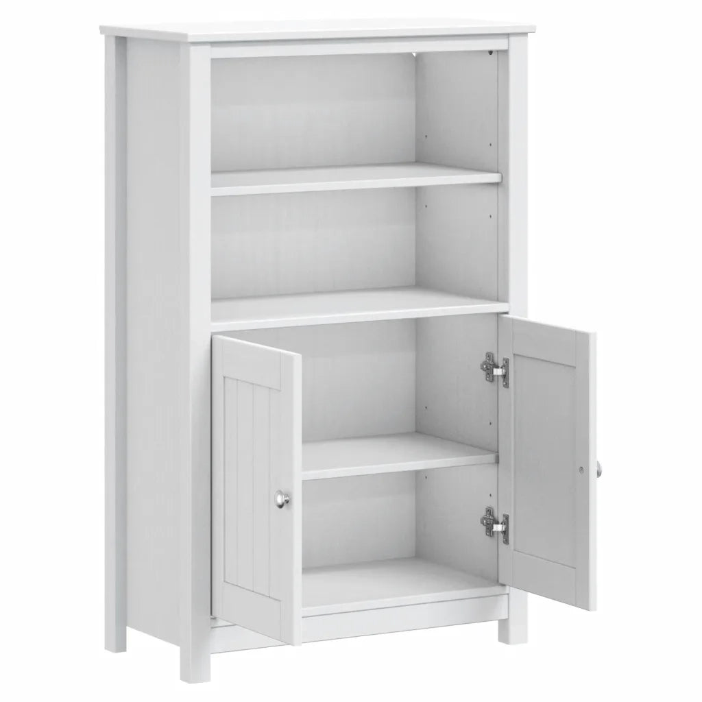 Mobile da Bagno BERG Bianco 69,5x34x110 cm Legno Massello Pino 358546
