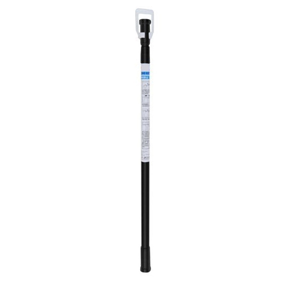 Trade Shop - Bastone Asta Per Tenda Doccia Barra Telescopico 110 A 200 Cm Alluminio Nero 87232 -