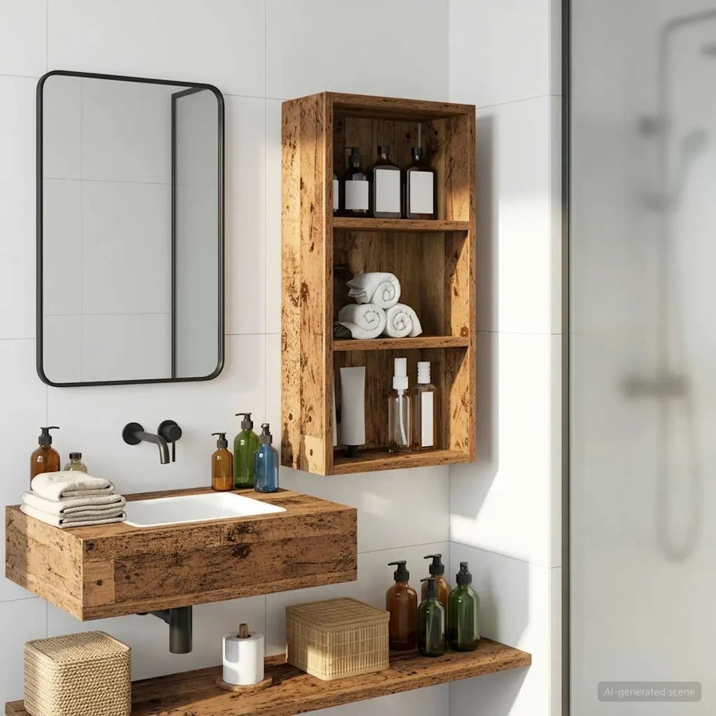 Armadio da bagno a muro Legno vecchio 30 x 16 x 62,5 cm 889341