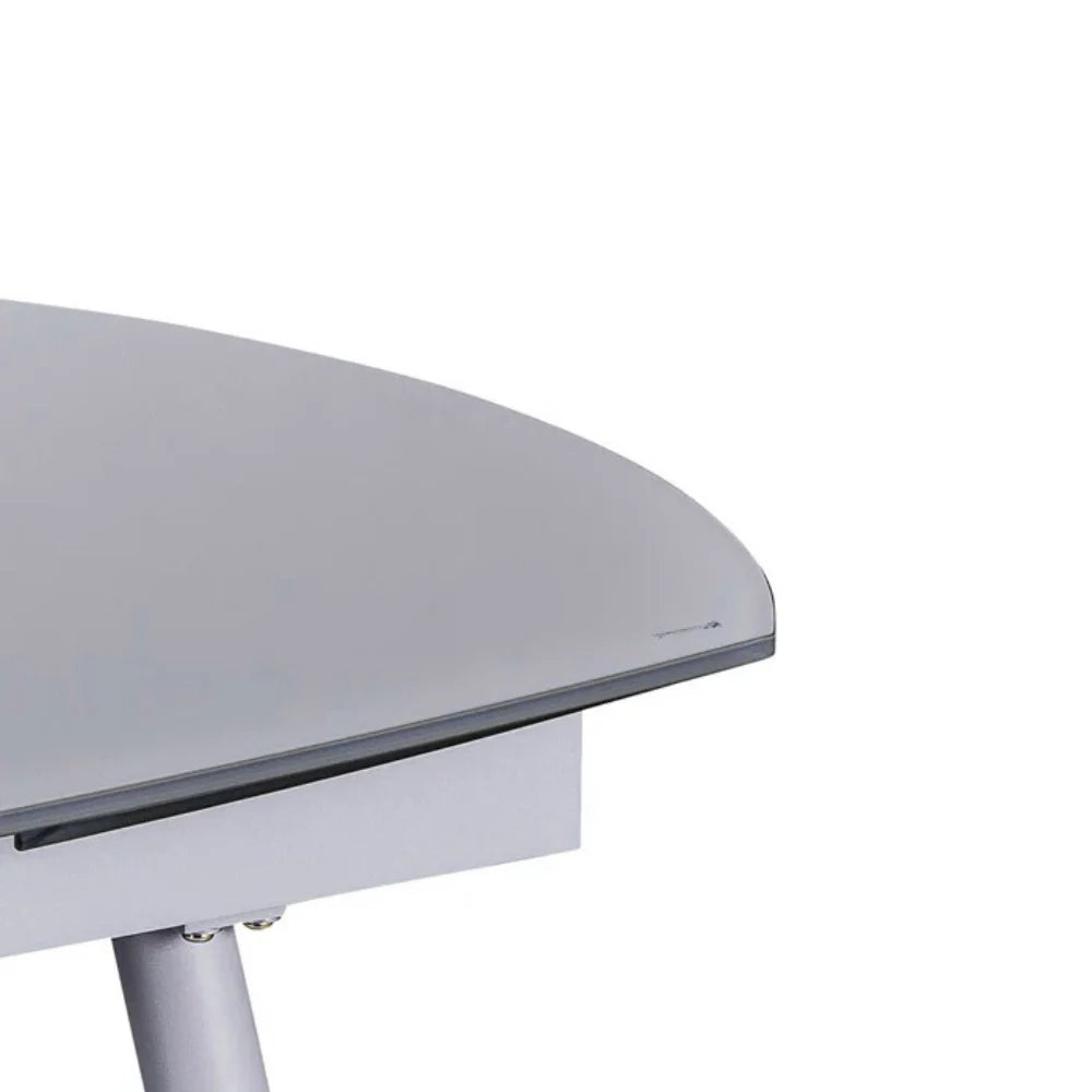 Tavolo da pranzo allungabile in vetro temperato grigio Ricky 120-180x90 cm fino a 8 posti | Duzzle