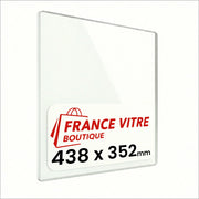 438 x 352 x 4 mm - Vetro per stufa a legna - vetro camino di ricambio - vetro per caminetto resistente al fuoco - France Vitre
