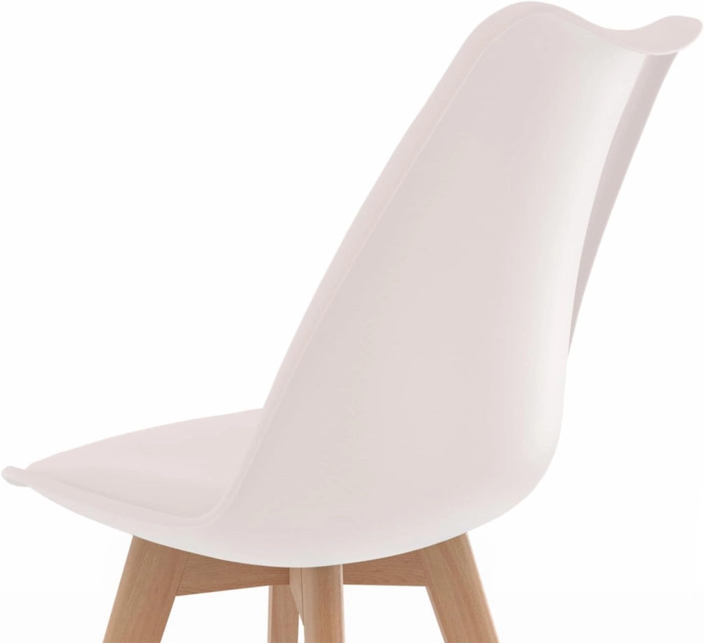 Set di 8 sedie scandinave SARA mix rosa pastello x2, bianco x2, grigio chiaro x2, blu x2