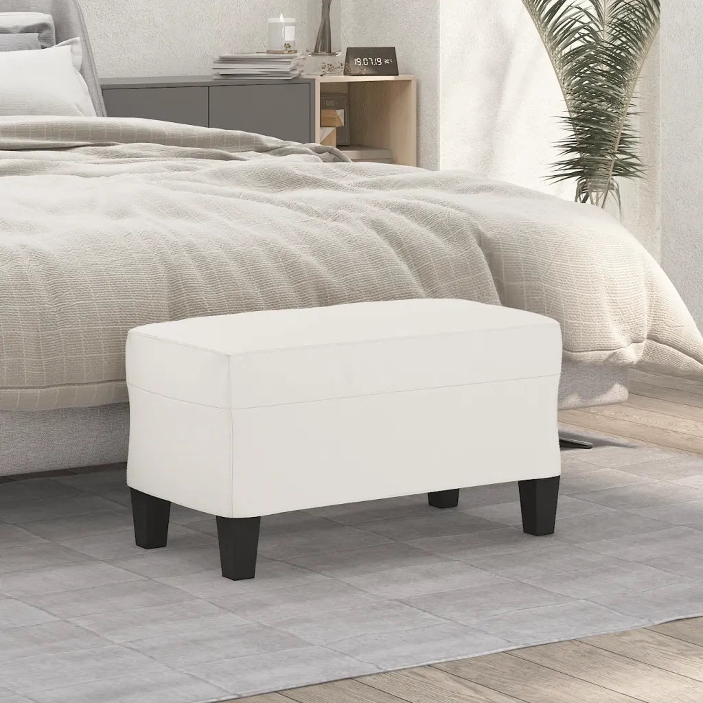 Panca-Sgabello beige 70x35x41 cm in Microfibra