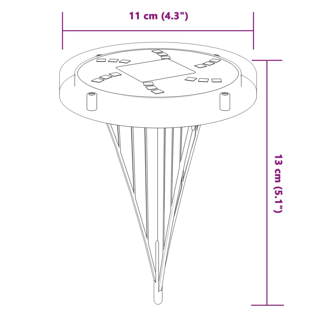 Luci Solari da Terra con Picchetti da Esterno 12 pz Bianco Caldo CFW5499051