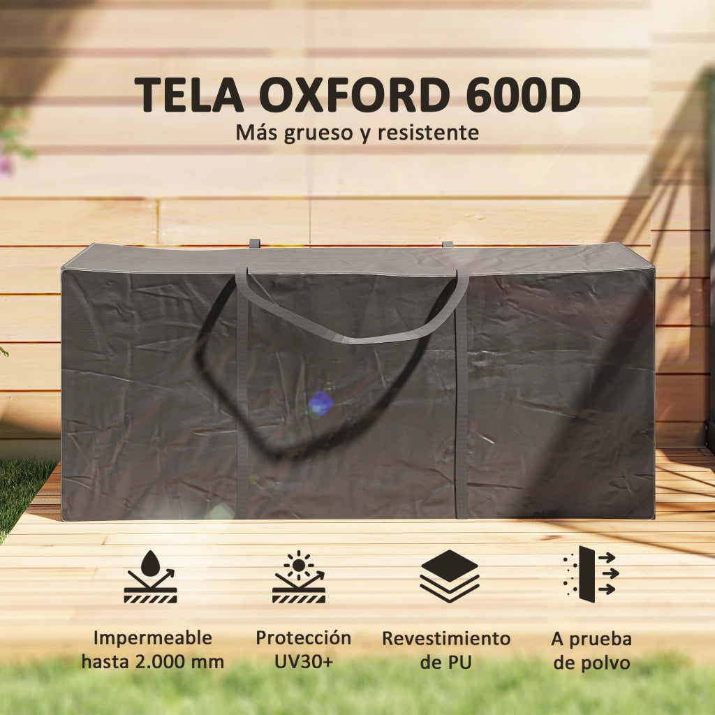 Sacco per Cuscini da Giardino ¨C Zephmum ¨C Nero 125x40x55cm Impermeabile 720L Oxford