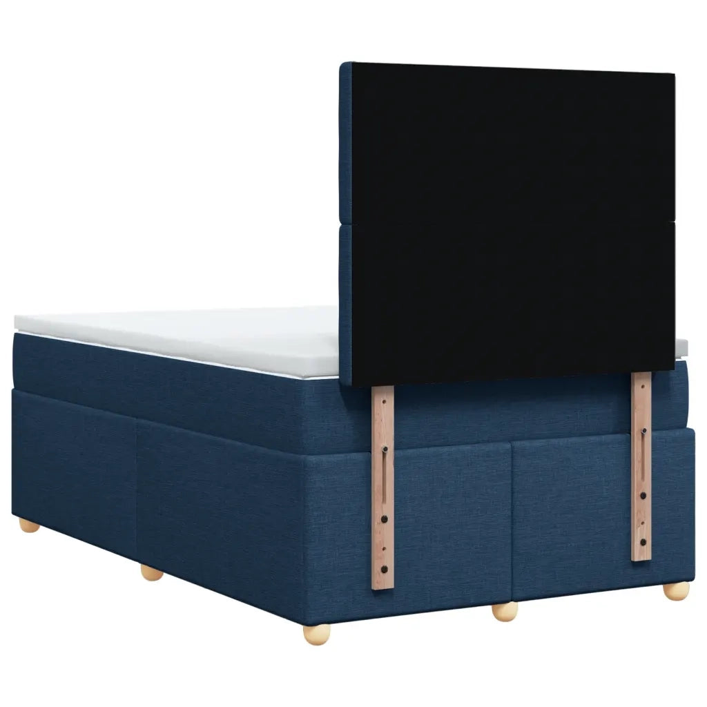Giroletto a Molle con Materasso Blu 120x190 cm in Tessuto