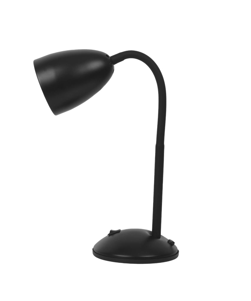 Lampada da scrivania nera minimal braccio flessibile E27