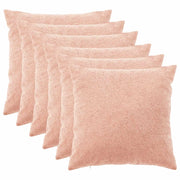 Federa 6 pcs HEERLEN Rosa 80 x 80 cm Bouclé 913610