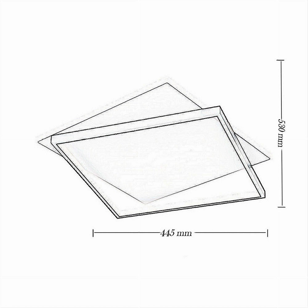 Trade Shop - Plafoniera Da Soffitto Quadrata 39 W Lampada Dimmerabile 3 Colori Di Luce C57-3c -